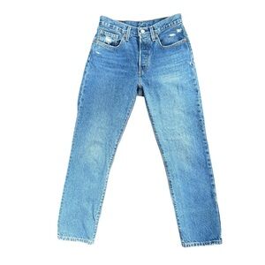 Levi’s Premium 501 Jeans | Size 26 | Straight Leg | Distressed | Button Fly